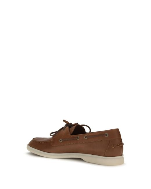 Loro Piana Brown Sea-Sail Walk Loafers Liqueur for men