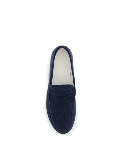 Brunello Cucinelli Blue Loafers for men