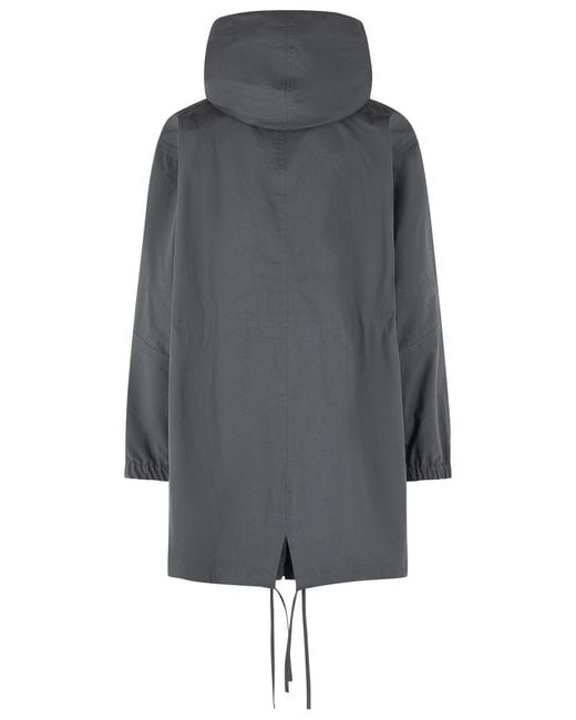 Dries Van Noten Gray 'Voxer' Cotton Parka for men