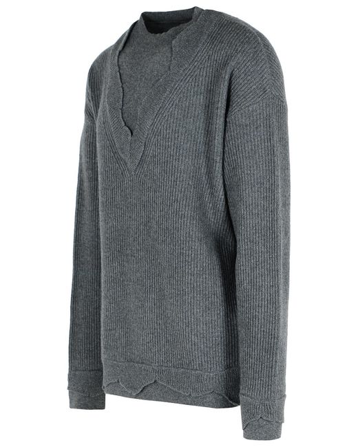 Laneus Gray Wool Blend Sweater