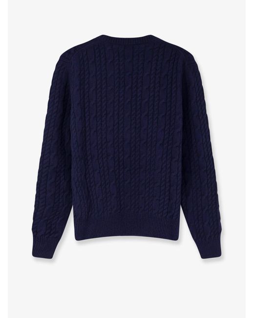 Dior Blue Dior Cable-Knit Cashmere Sweater for men