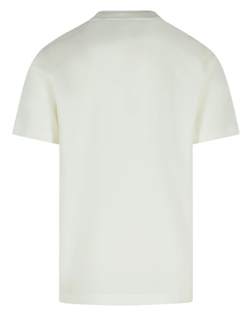 Burberry White Cotton T-Shirt for men