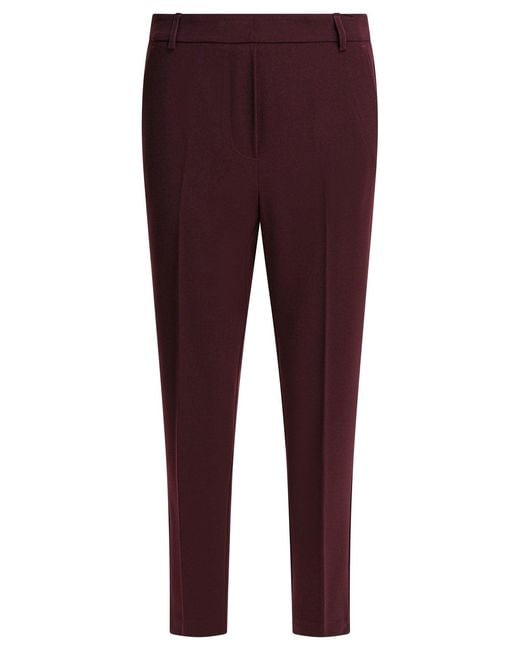 Semler Purple Pants With Elasticized Waist Trousers Bordeaux