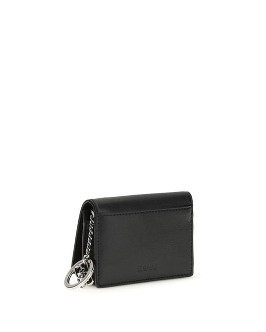 Ganni White Poodle Print Card Holder