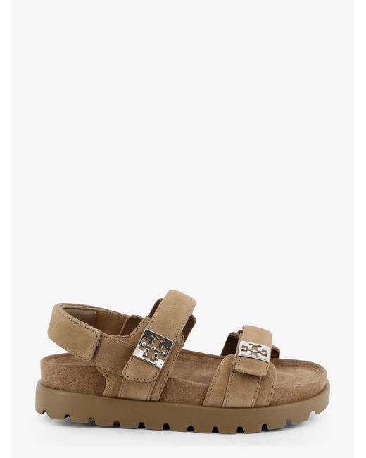 Tory Burch Brown Suede Sandals Mellow Sport