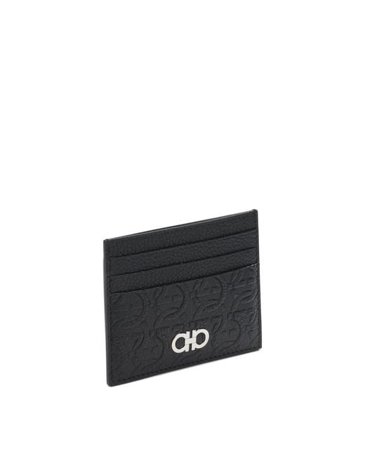 Ferragamo White Wallets & Card Holders Black for men