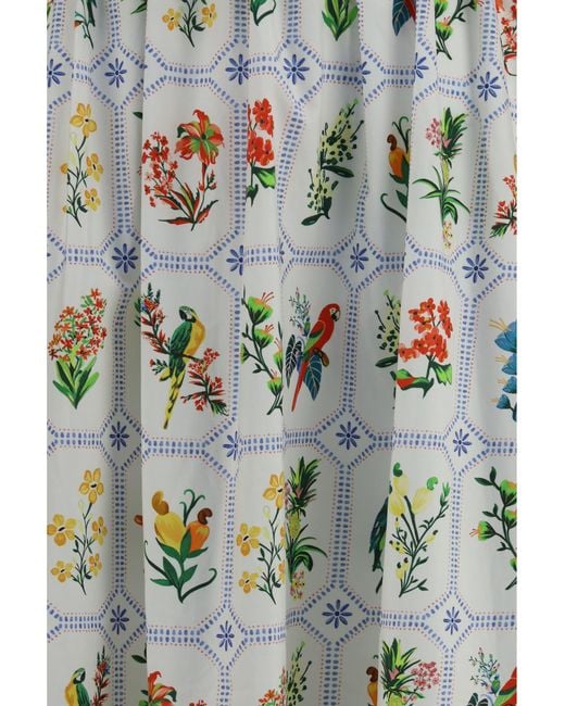 Farm Rio White Floral Print Maxi Dress Tropical Porcelain