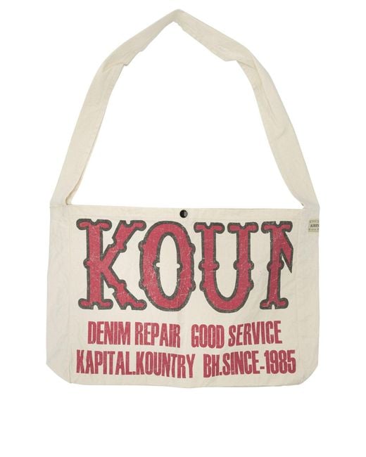 Kapital White Kountry Factory Book Bag for men