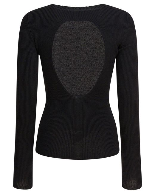 Rick Owens Black Ribbed Sweater