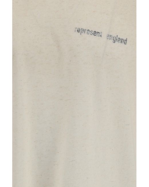 Represent White Reverse Resent T-Shirt Flat for men