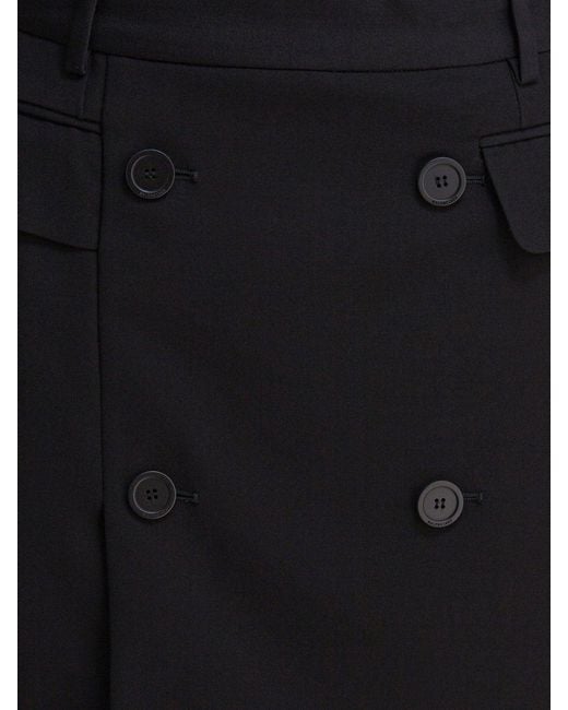 Balenciaga Black Wool Skirt Viscose