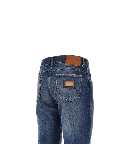 Dolce & Gabbana Blue Dolce&Gabbana Regular Fit Jeans for men
