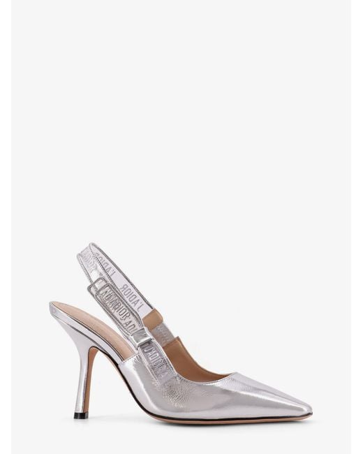 Dior White Dior J'Adior Laminated Leather Pumps