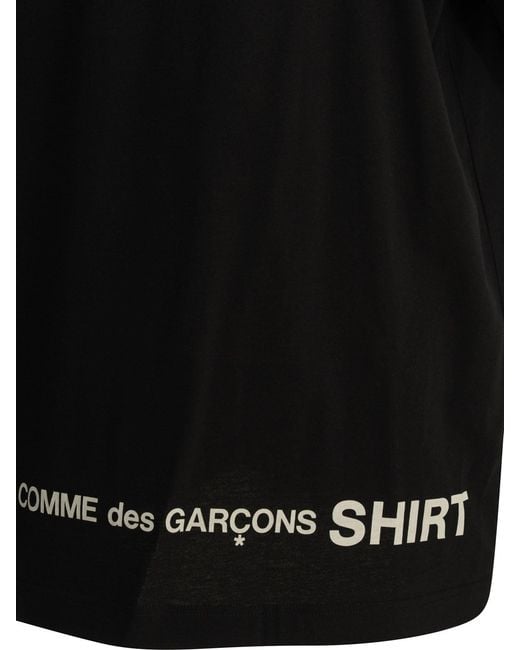 Comme des Garçons Black Crew-Neck T-Shirt With Reverse Logo for men