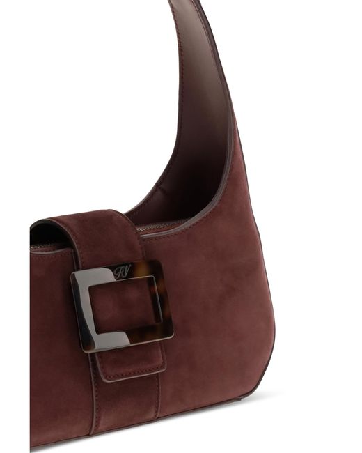 Roger Vivier Purple Mini Belle Vivier Turtle Hobo Shoulder Bag