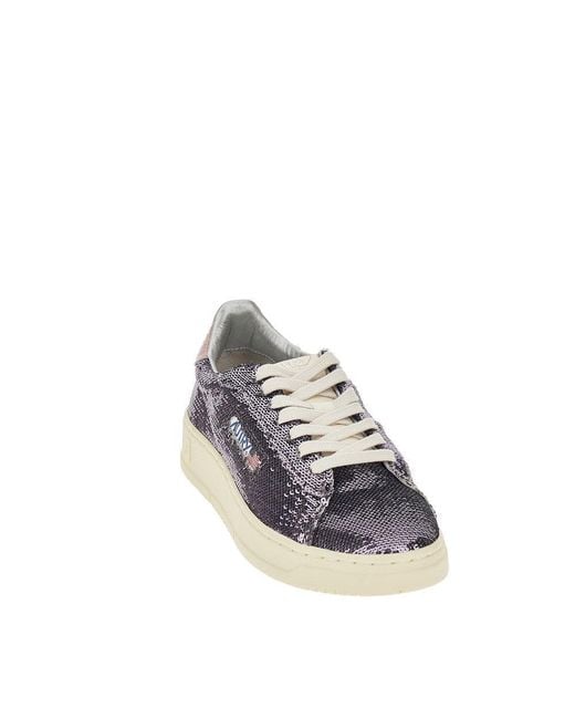 Autry Blue 'Sparkling' Dallas Low Sneakers