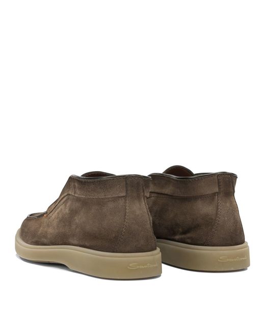 Santoni Brown "Aryadne" Loafers for men