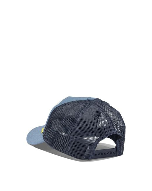Kapital Blue Denim Repair Service Trucker Hat for men