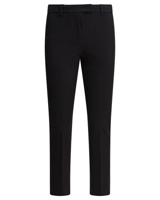 Max Mara Black Stretch Cotton Blend Pants