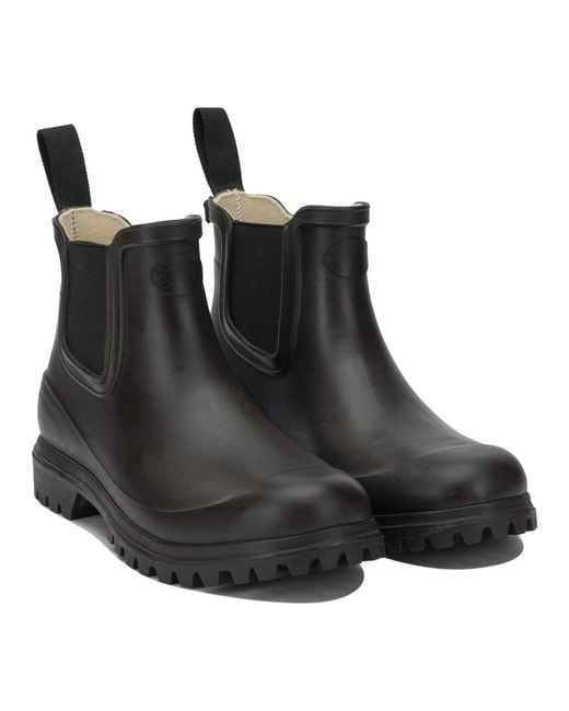 Superga Black Rubber Ankle Boots