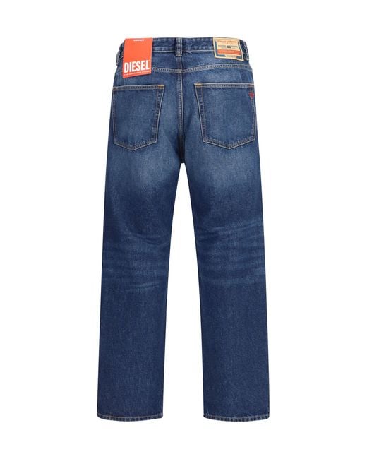 DIESEL Blue Regular 2024 D-Macs Jeans for men