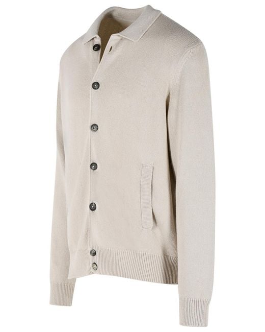 Eleventy Natural Cotton Silk Sweater for men