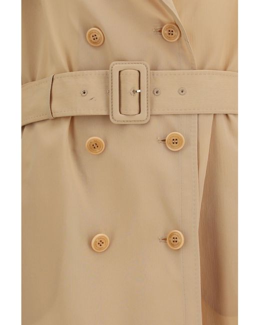 Ermanno Scervino Natural Double-Breasted Trench Coat