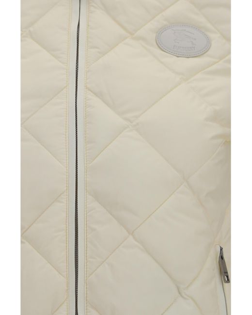 Burberry White Quilted Knit Cardigan