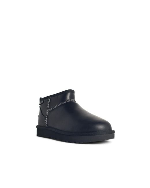 Ugg Blue Classic Ultra Mini Leather Regenerate Boots