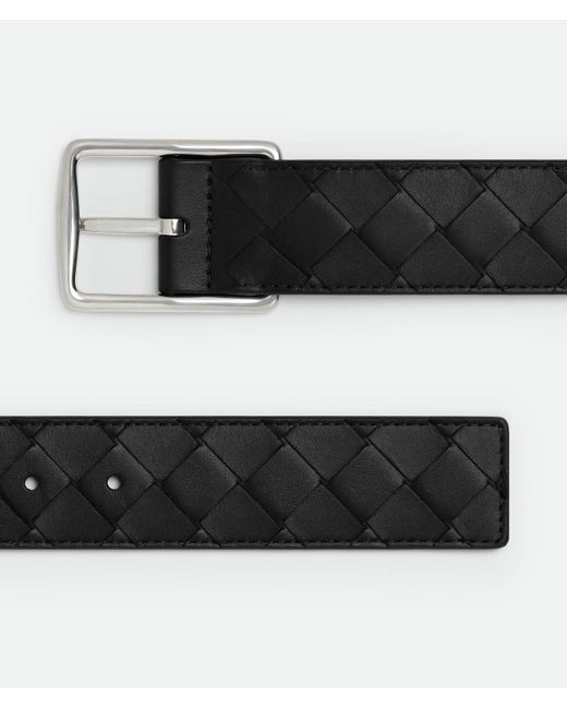 Bottega Veneta Black "Reverso" Leather Belt for men
