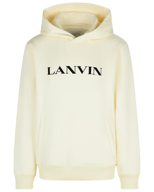 Lanvin Natural Ivory Cotton Sweatshirt for men