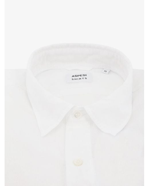 Aspesi White Cotton Shirt for men