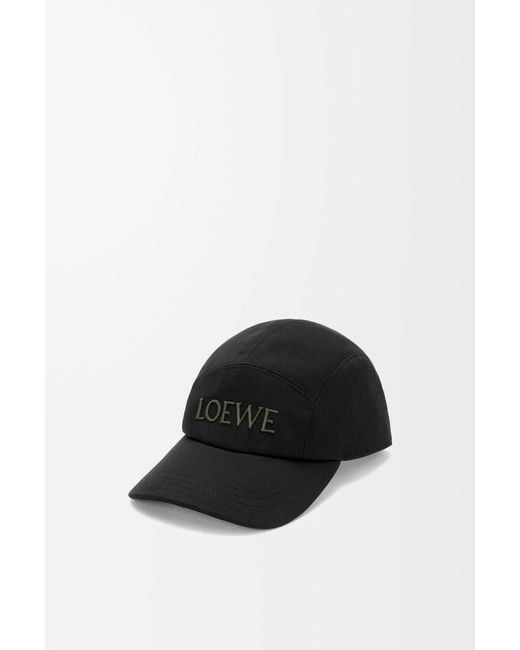 Loewe Black Baseball Hat With Logo for men