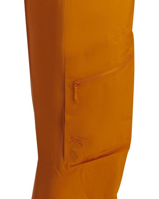 Arc'teryx Orange Rush Bib Technical Pants for men