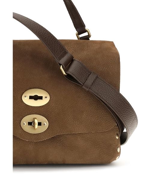 Zanellato Brown Postina Jones Suede Top Handle Bag