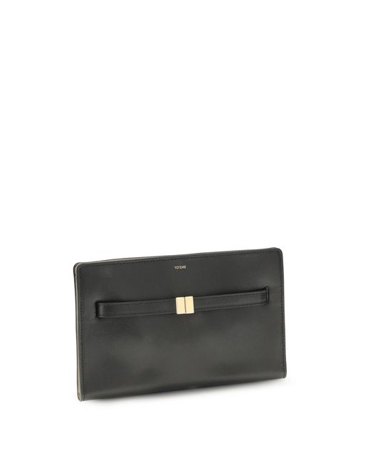 Totême Black Belted Leather Crossbody Bag