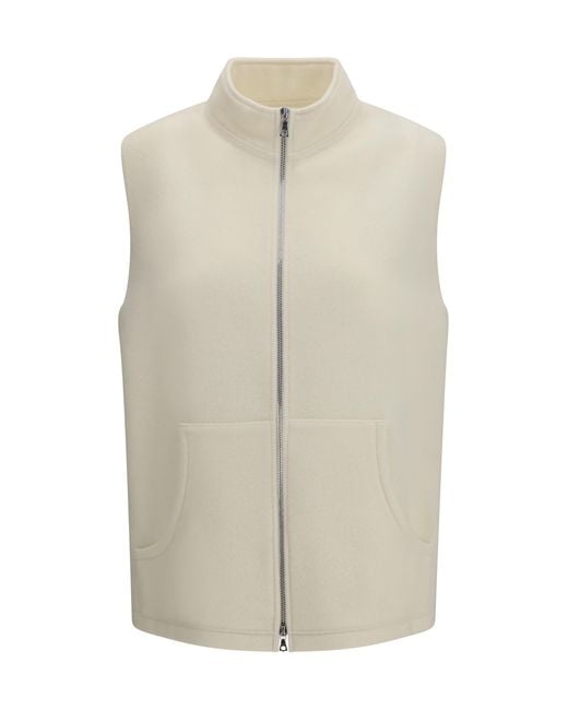 Rier White Virgin Wool Vest