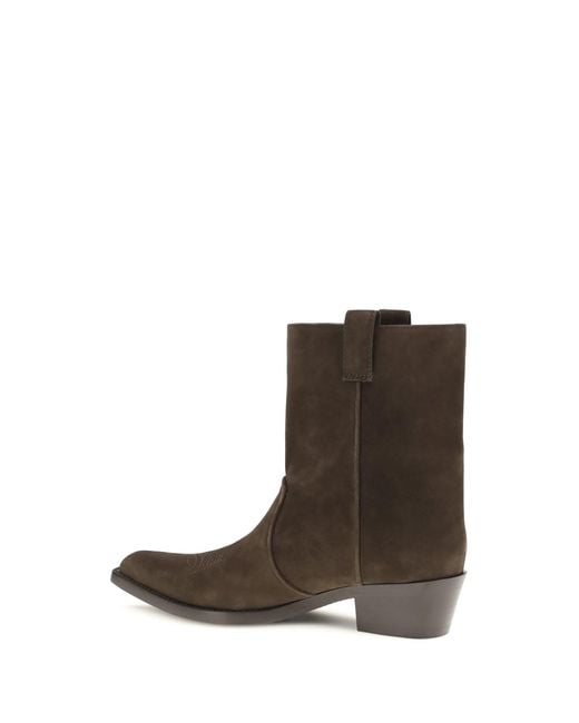 Khaite Brown Ankle Boots Clive