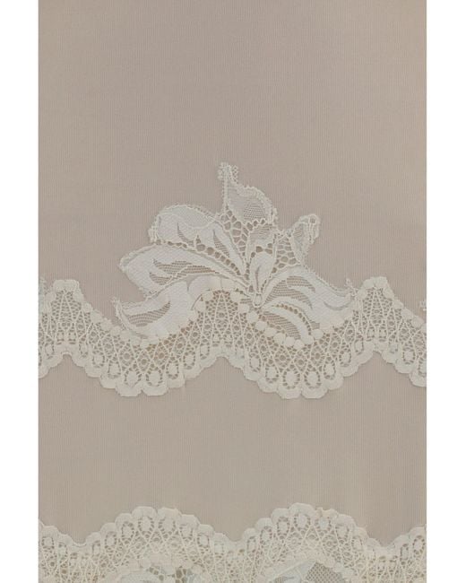 Rabanne White Dress, Lace And Jersey