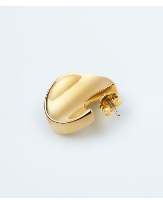 Bottega Veneta White Disc Small Earrings