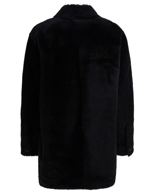 Semler Black Long Reversible Leather Coat Jackets And Coats