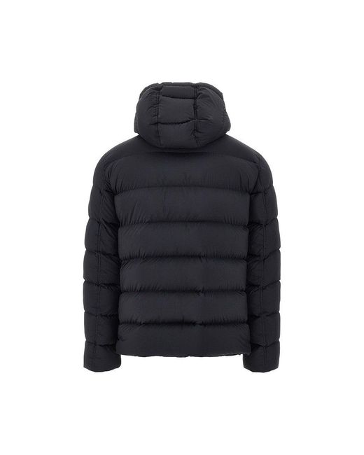 Herno Blue Nylon Microfiber Goose Down Jacket for men