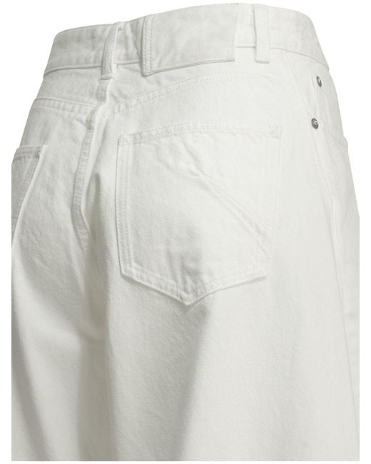 Alaïa White "Rodeo" Wide-Leg Jeans