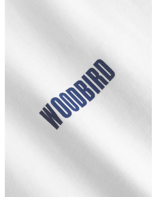 Woodbird White Wbbaine Zilla Tee Cotton T-Shirt for men