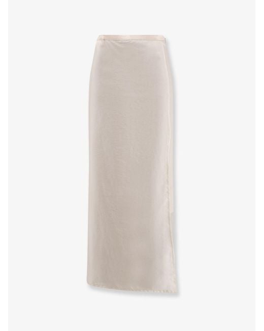R2W White Amora Linen Skirt