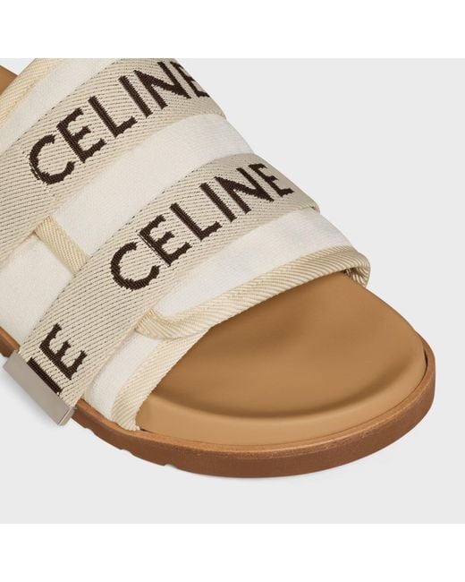Céline Metallic Pitea Slide Sandals for men