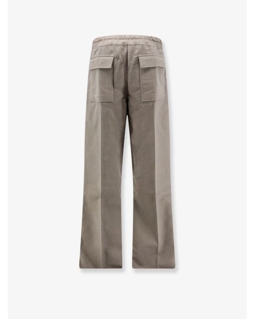 Rick Owens Gray Dietrich Cotton Trousers for men