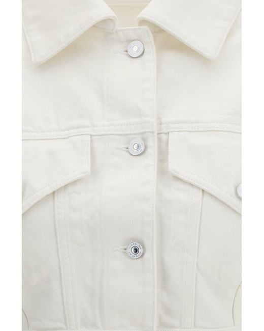 Givenchy White Cocoon Reversed-Effect Raw Denim Jacket