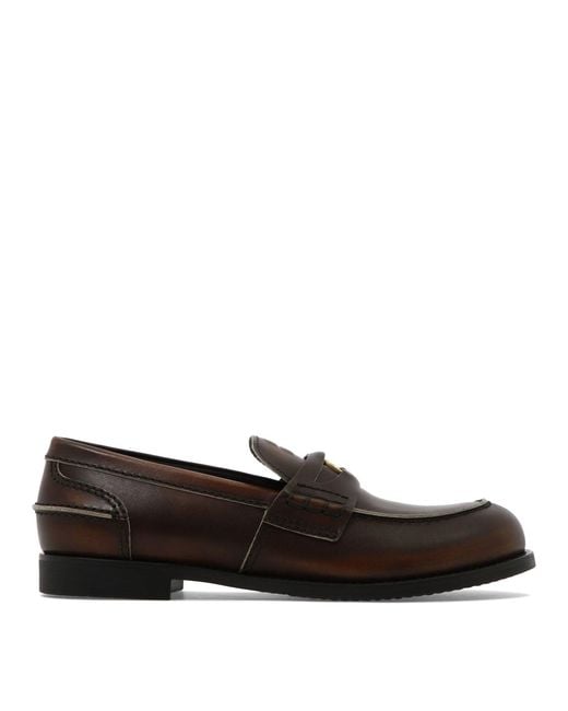 Miu Miu Black Vintage Leather Loafers