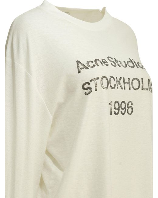 Acne White Organic Cotton Hemp T-Shirt